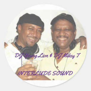 DJ YOUNG LION & DJ MIKEY T CLASSIC ROUND STICKER