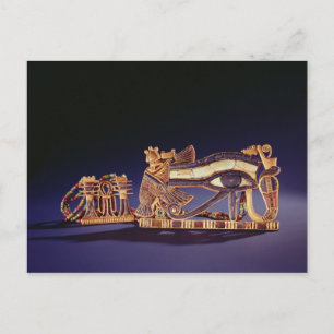 Djed pillar pectoral and wedjet eye pectoral postcard