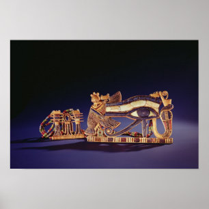 Djed pillar pectoral and wedjet eye pectoral poster