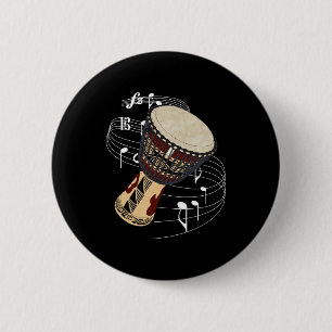 Djembe 6 Cm Round Badge