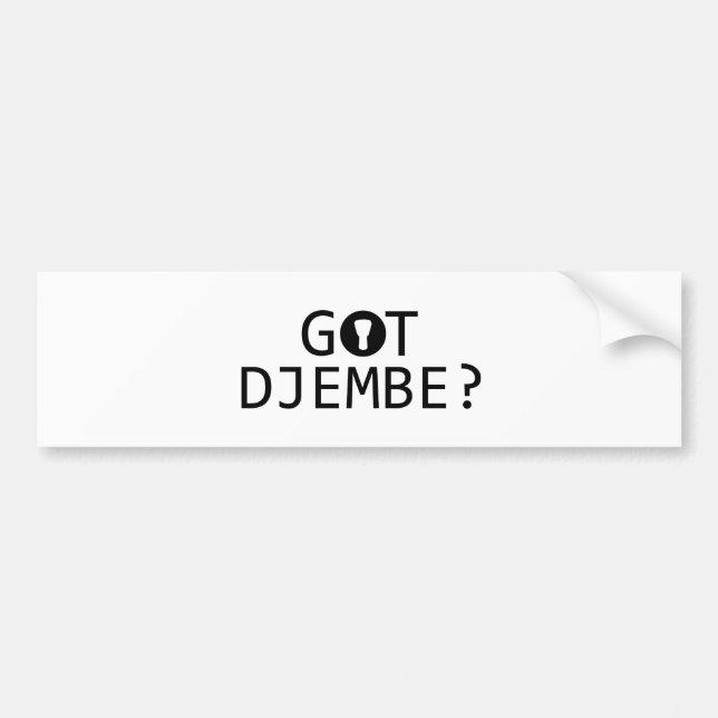 DJEMBE music designs Bumper Sticker (Front)