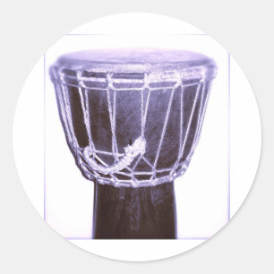 Djembe Music Gifts Classic Round Sticker