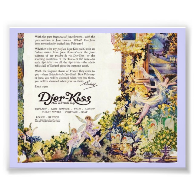 Djer Kiss Parisian Perfume Fairies Photo Print (Front)