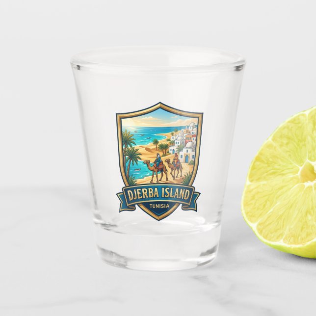 Djerba Island Tunisia Shot Glass (Front)