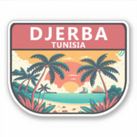 Djerba Tunisia Retro Emblem