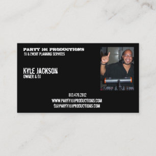 djiam, Party 101 Productions, Kyle Jackson, Own... Business Card