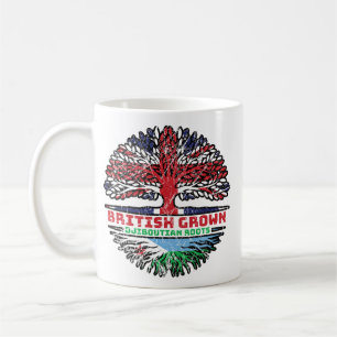 Djibouti Djiboutian British UK Tree Roots Flag Coffee Mug