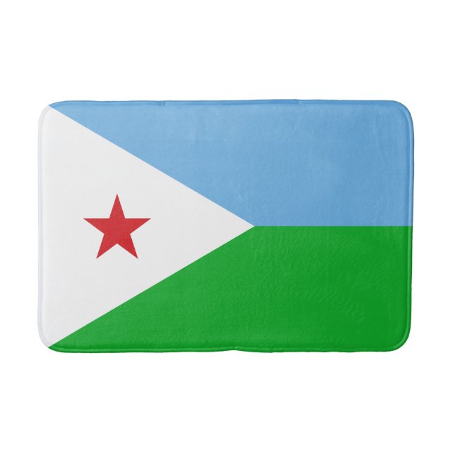 Djibouti Flag Bath Mat (Front)
