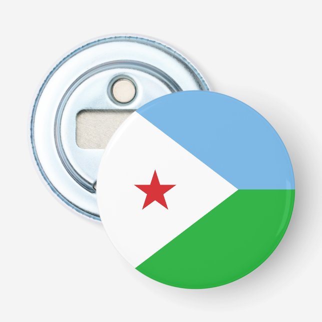 Djibouti flag bottle opener (Front)