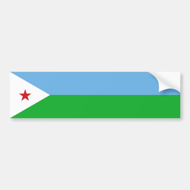 Djibouti Flag Bumper Sticker (Front)