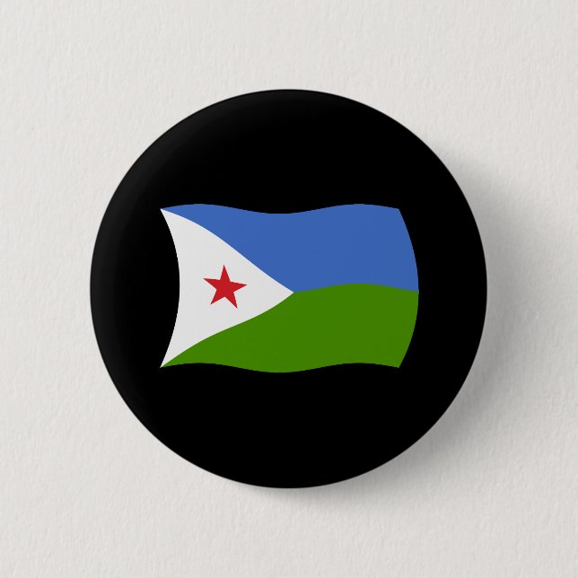Djibouti Flag Button (Front)