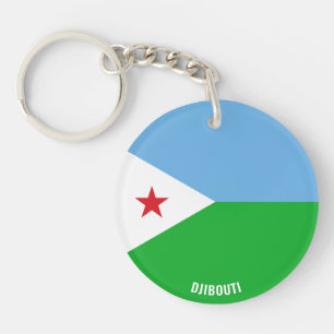 Djibouti Flag Charming Patriotic Key Ring