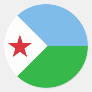 Djibouti Flag Classic Round Sticker