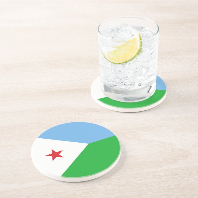 Djibouti flag coaster (Side)