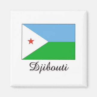 Djibouti Flag Design Magnet
