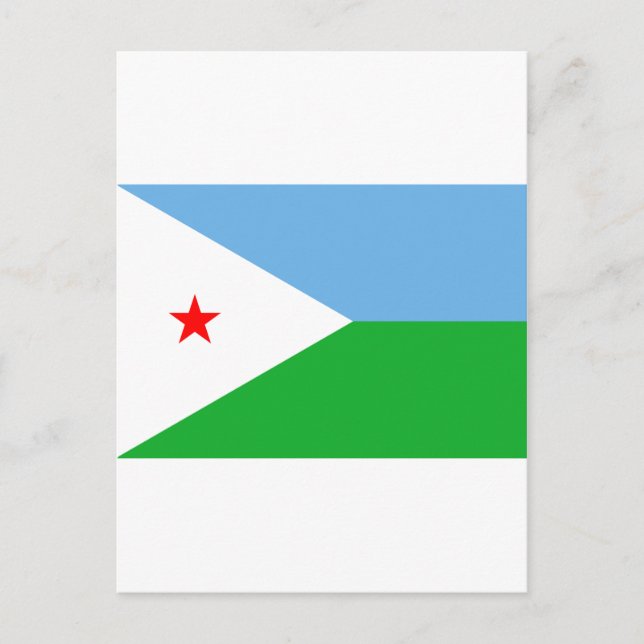 Djibouti Flag DJ Postcard (Front)
