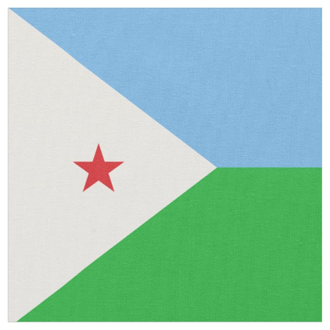 Djibouti flag fabric (Close Up)
