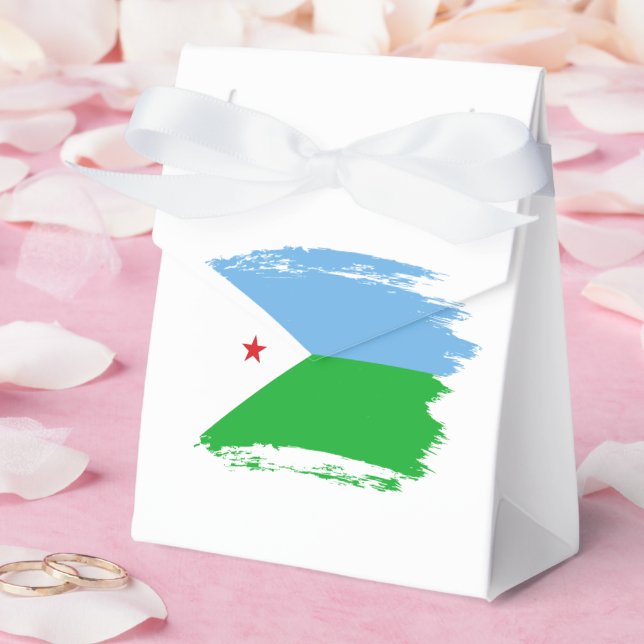 Djibouti flag favour box (Wedding)
