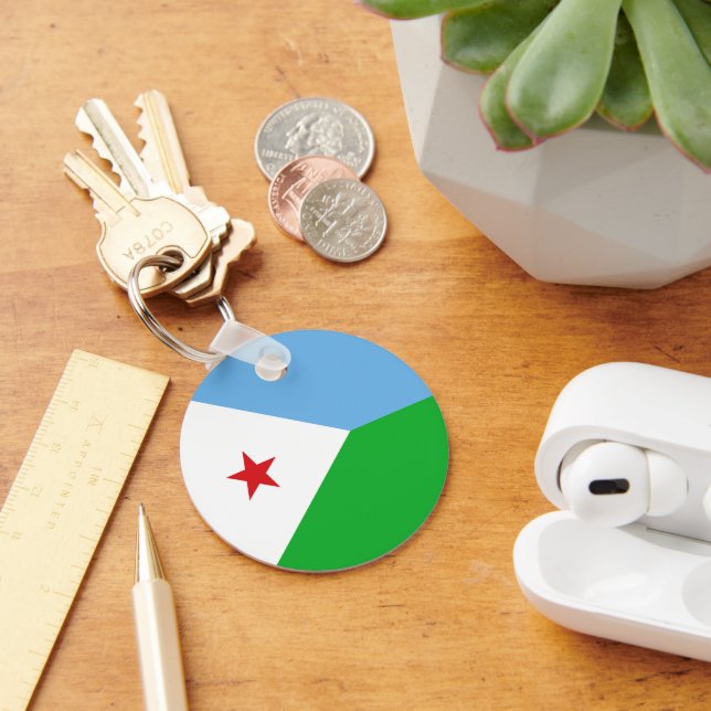 Djibouti flag key ring (Desk)