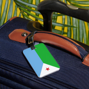 Djibouti flag luggage tag