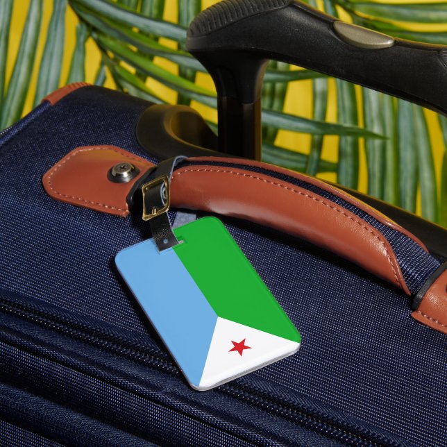 Djibouti flag luggage tag (Front Insitu 1)