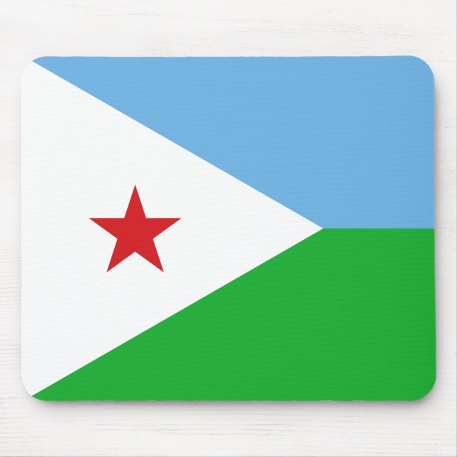 Djibouti Flag Mouse Mat (Front)