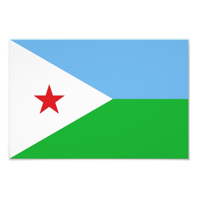Djibouti Flag Photo Print (Front)