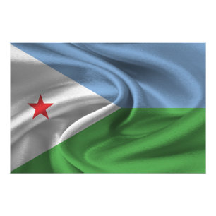 Djibouti Flag Photo Print