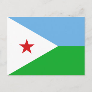 Djibouti Flag Postcard