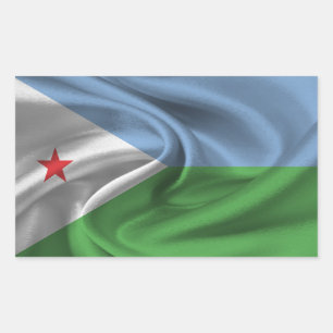 Djibouti Flag Rectangular Sticker