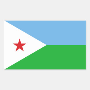 Djibouti Flag Rectangular Sticker