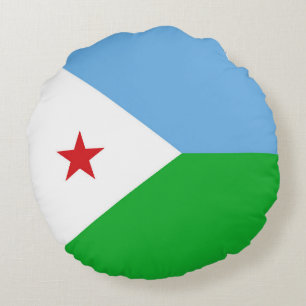 Djibouti flag round cushion