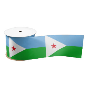 Djibouti Flag Satin Ribbon