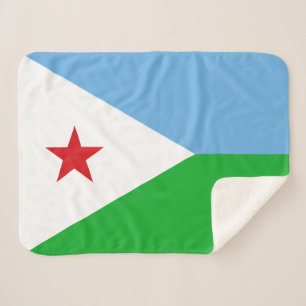 Djibouti Flag Sherpa Blanket