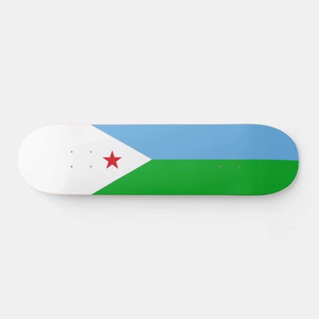 Djibouti Flag Skateboard (Horz)