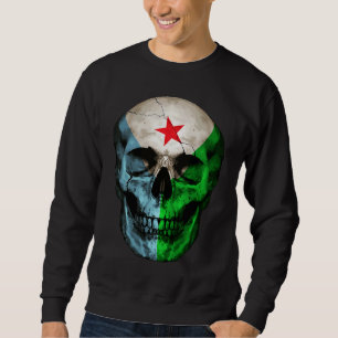 Djibouti Flag Skull Djibouti Roots Proud Patriotic Sweatshirt