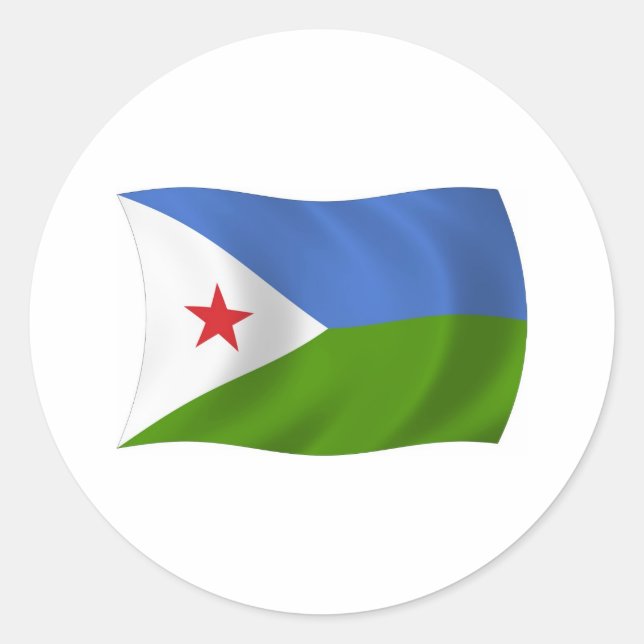 Djibouti Flag Sticker (Front)