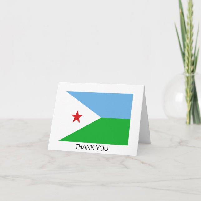Djibouti Flag Thank You Card (Front)