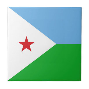 Djibouti flag tile
