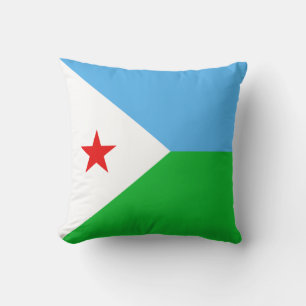 Djibouti Flag x Flag Pillow