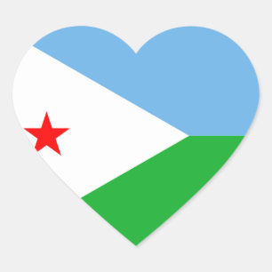 djibouti heart sticker