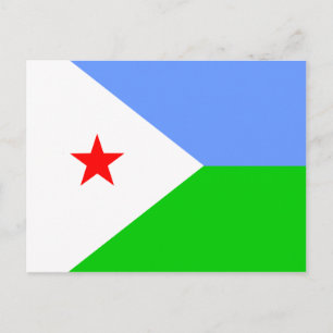 Djibouti High quality Flag Postcard