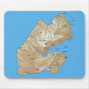 Djibouti Map Mousepad