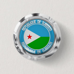 Djibouti Round Emblem 3 Cm Round Badge
