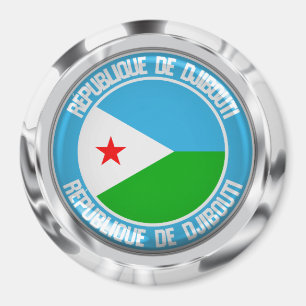 Djibouti Round Emblem Magnet