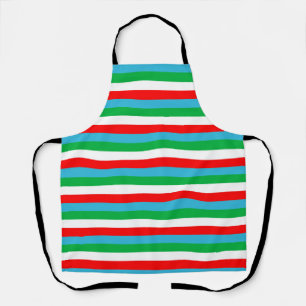 Djibouti Uzbekistan Equatorial Guinea flag stripes Apron