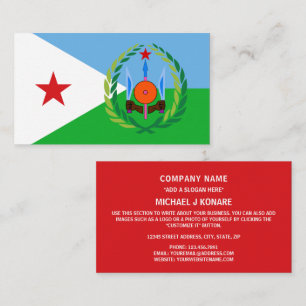 Djiboutian Flag & Coat of Arms, Flag of Djibouti Business Card