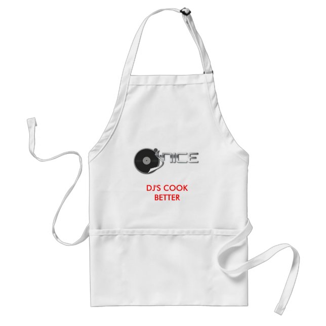 djjnice-logo-fullcolor, DJ'S COOK BETTER Standard Apron (Front)