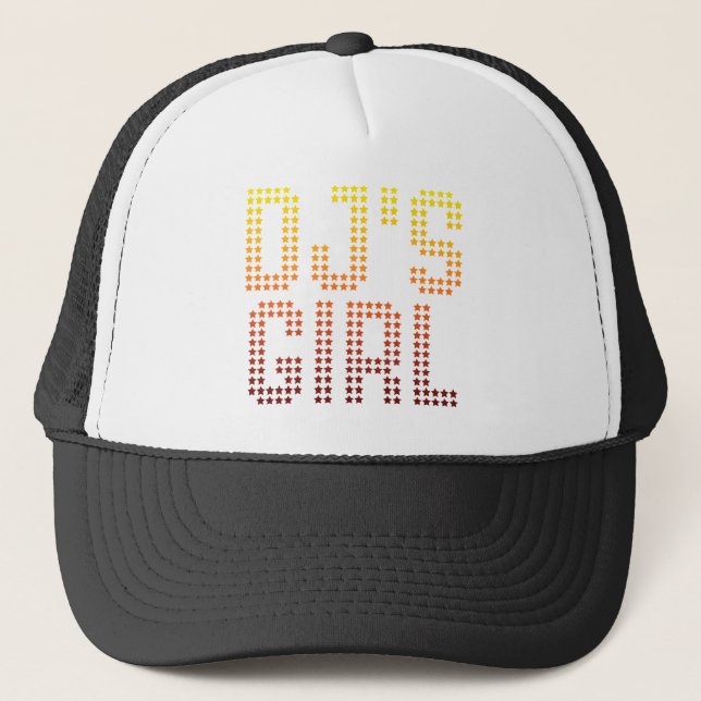 DJs Girl - Disc Jockey Girlfriend wife DJing Music Trucker Hat (Front)