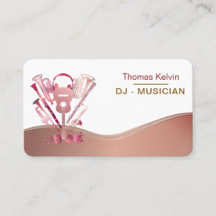 DJs Music Instruments Event Organizer Rainbow Business Card